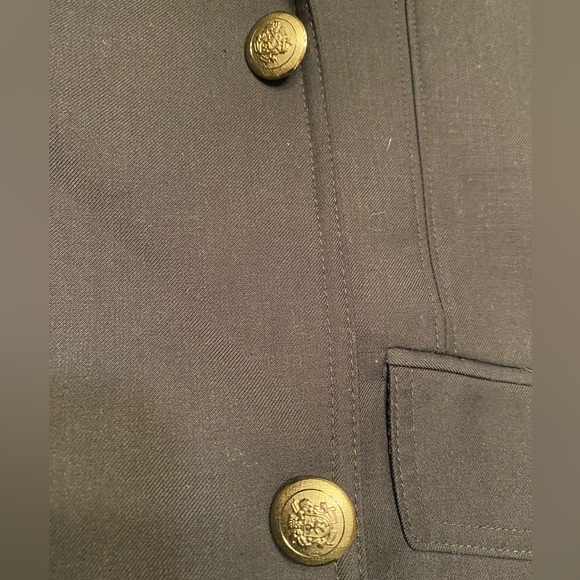 INC International Concepts Midnight Blue Blazer with Detailed Skull Crest - Picture 6 of 6